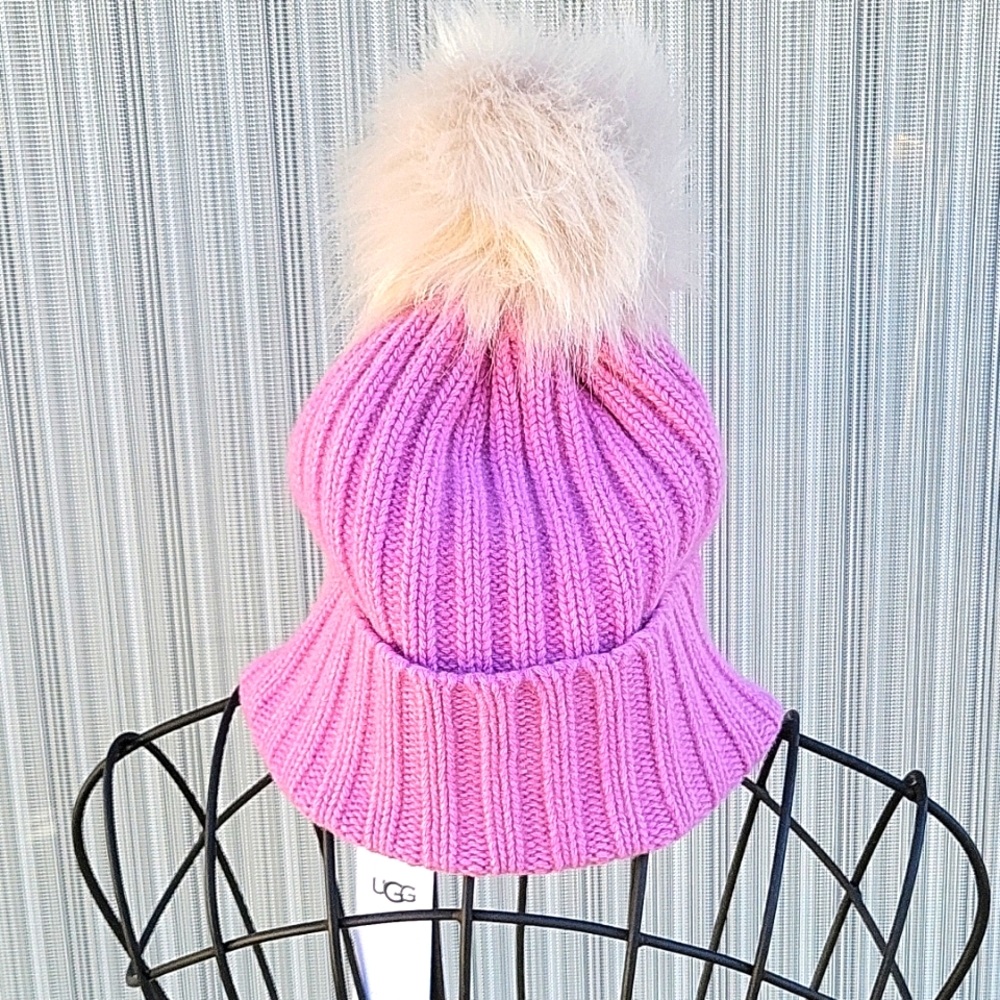 Ugg cashmere beanie in pretty lavender lilac color